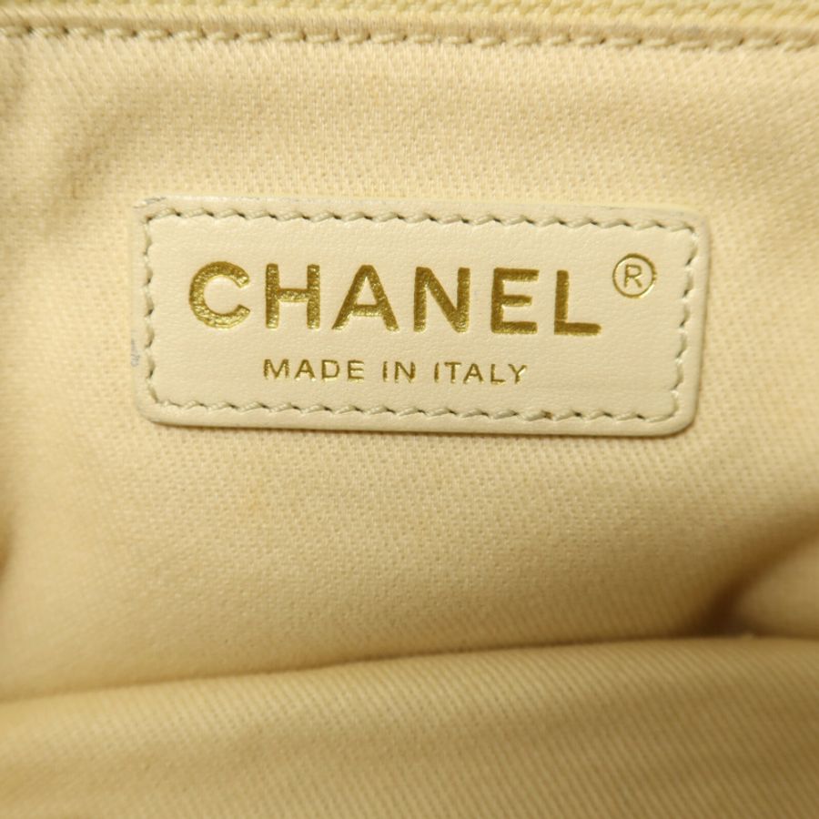 CHANEL 牛皮皮革Chain Shoulder金扣鏈帶肩背袋-5