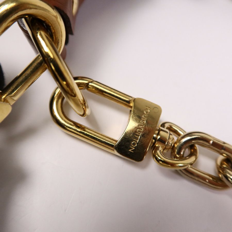 LOUIS VUITTON Monogram Reverse Loop Hobo金扣手挽肩背兩用袋棕色-6