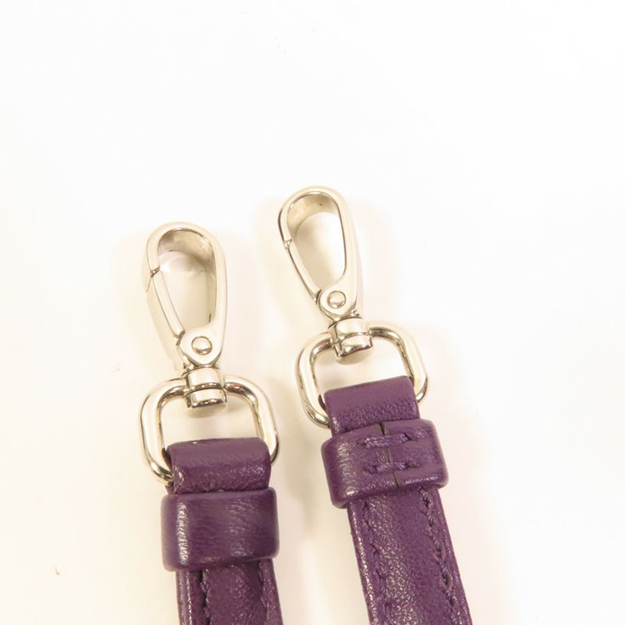 PRADA 羊皮皮革2 Way Shoulder銀扣手挽肩背兩用袋-5