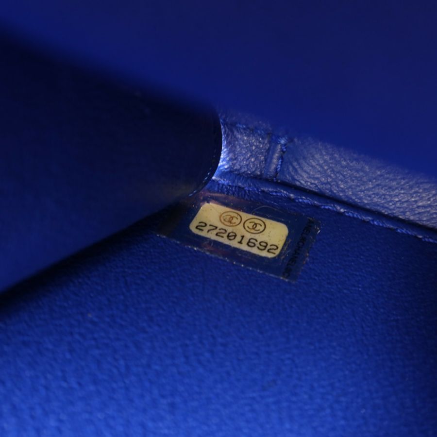 CHANEL 牛皮皮革Filigree Vanity Case Small金扣鏈帶手挽肩背兩用袋-5