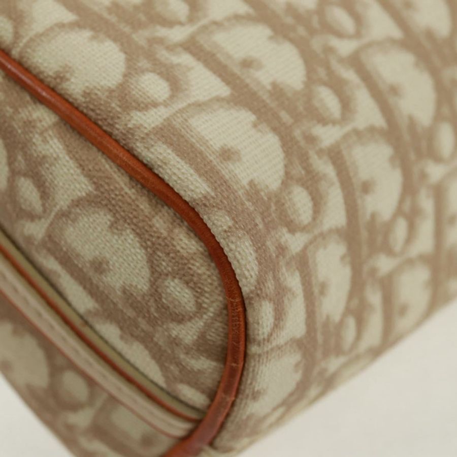 【日本直送】Christian Dior Trotter帆布浪漫手提包 PVC米色銀色 正品 168086V-16