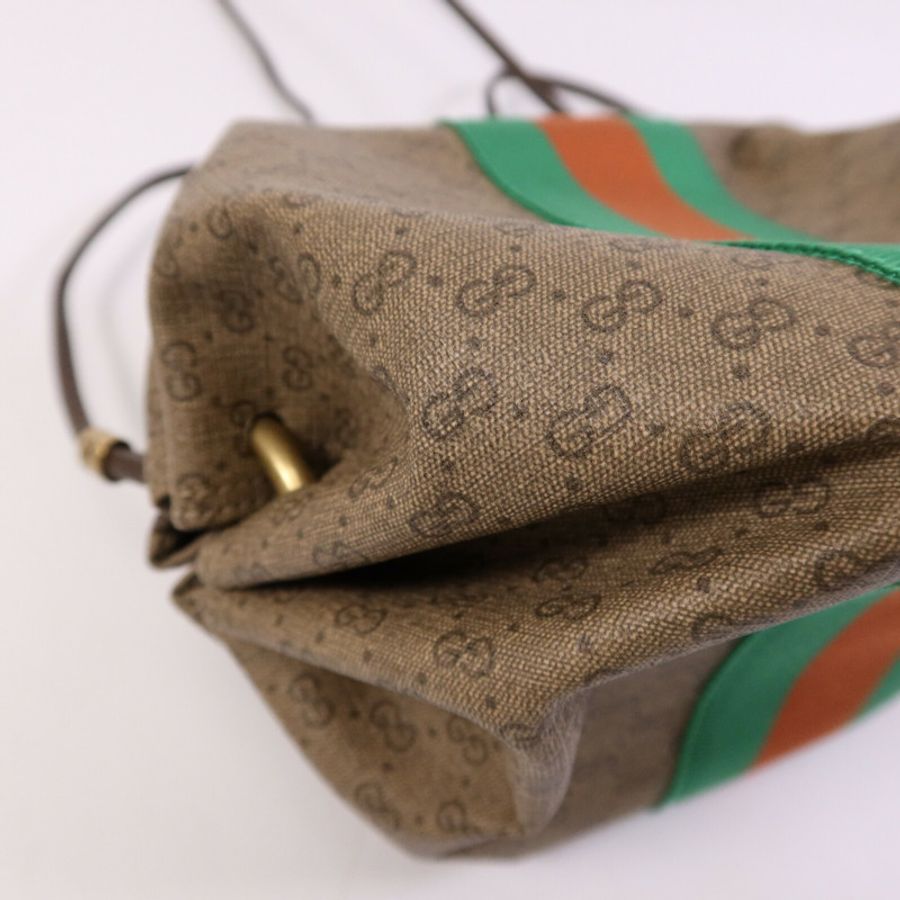 GUCCI 塗層帆布New Candy金扣肩背袋-11