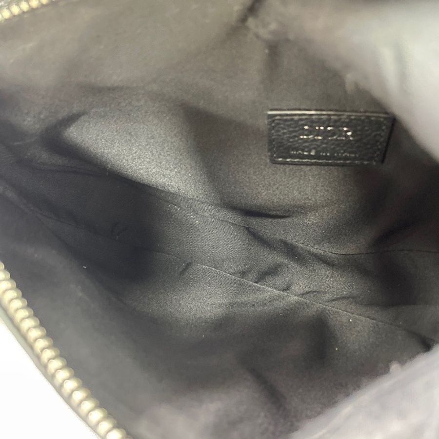 Dior Saddle系列磁性翻蓋粒面觸感牛皮黑色全皮馬鞍斜背包胸包25*16*4.5 98新配件塵袋-3