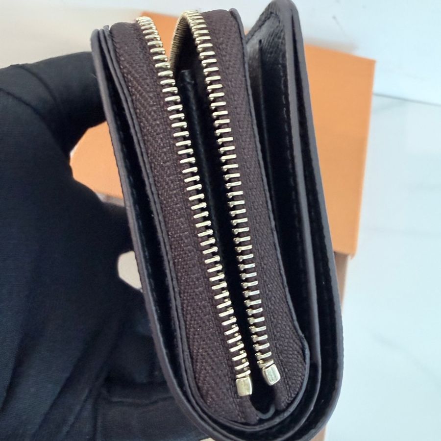 Louis Vuitton✨芯片版 M81461 Lou錢包卡包雙色帆布拉鍊錢包-8