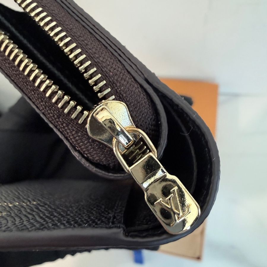 Louis Vuitton✨芯片版 M81461 Lou錢包卡包雙色帆布拉鍊錢包-11