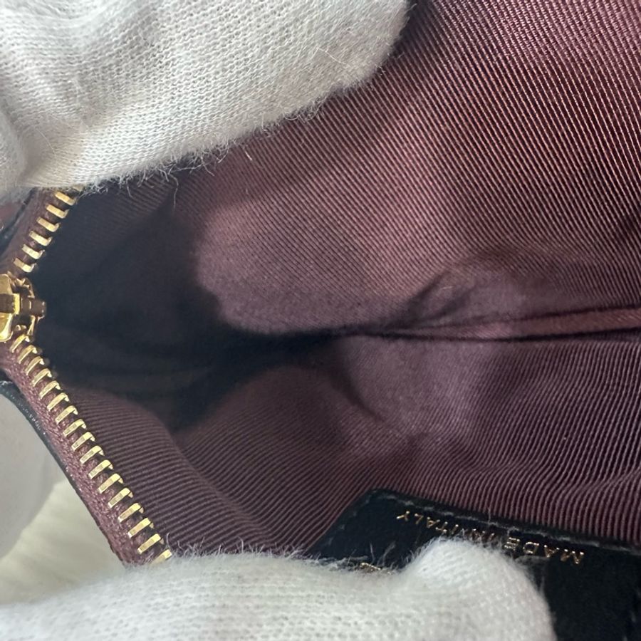 Chanel 黑皮復古金釦2.55一字零錢包-14
