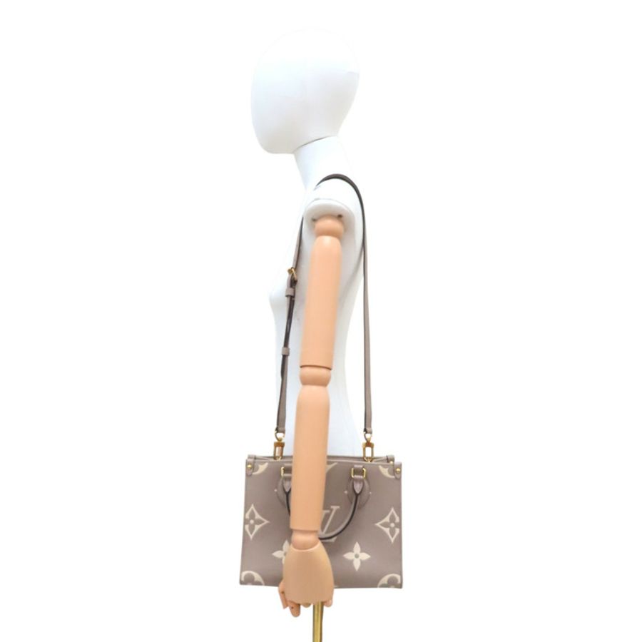OnTheGo PM 兩用包 淺棕色 原花 牛皮 壓紋【LOUIS VUITTON LV 路易威登】 M45779-5