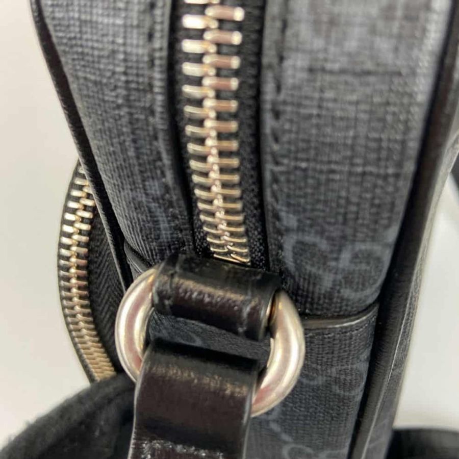 GUCCI 672952 Interlocking G 皮標LOGO老花款兩用斜背包.黑-12