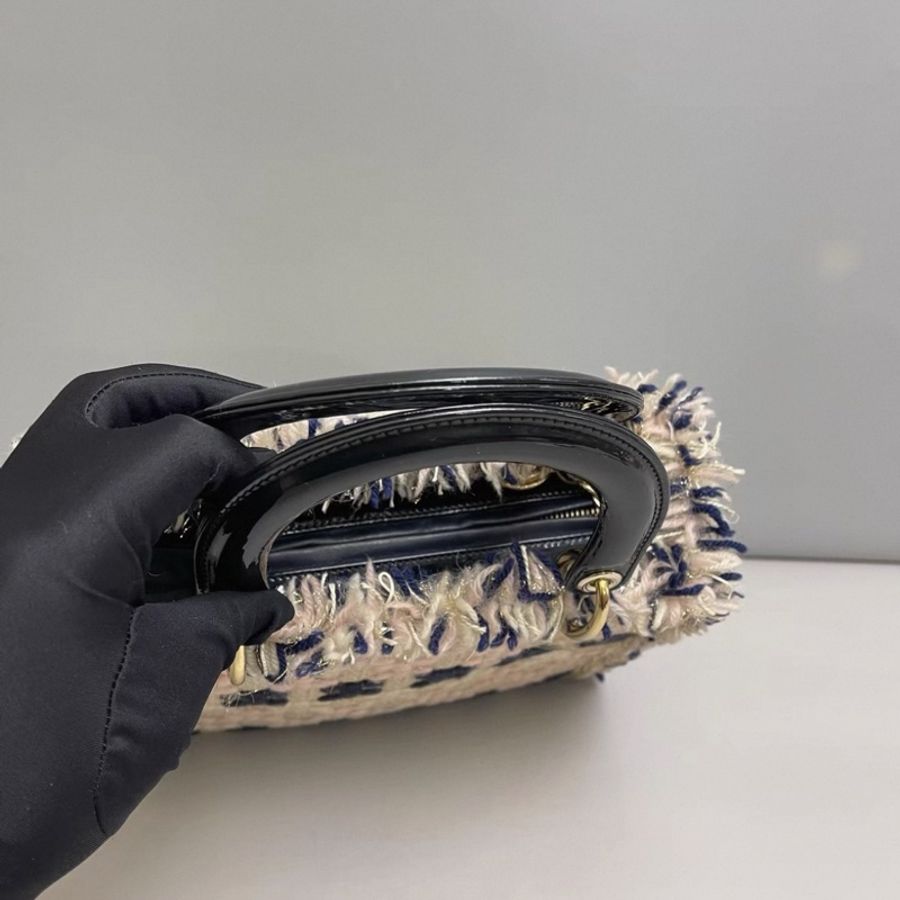 Dior迪奧 限量毛呢編織戴妃包-4