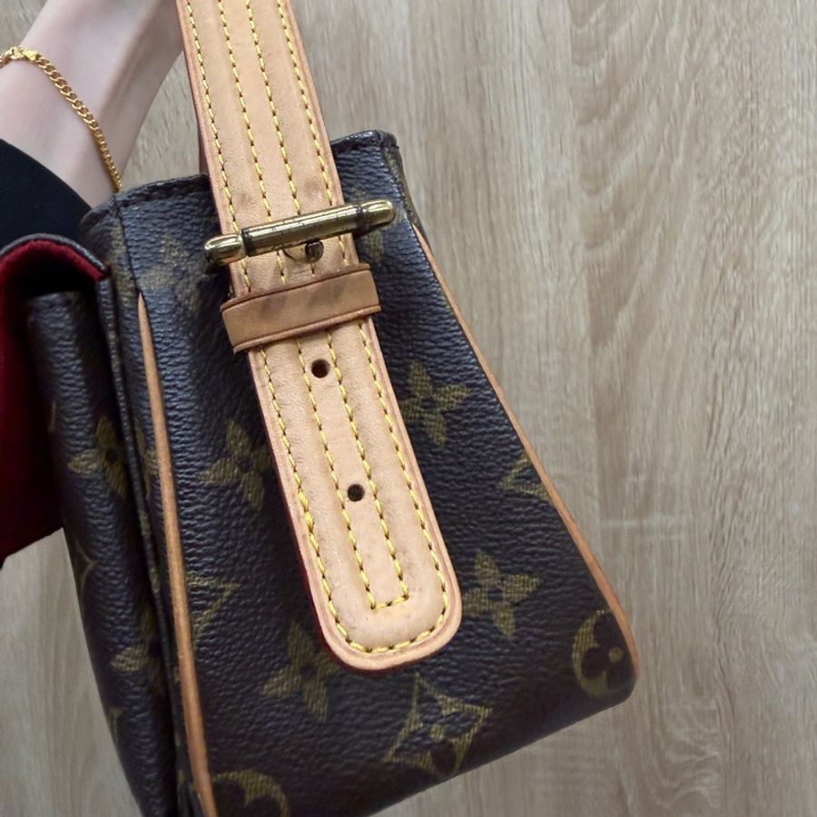 LV 原花金釦Viva Cite MM手提肩背包M51164-1