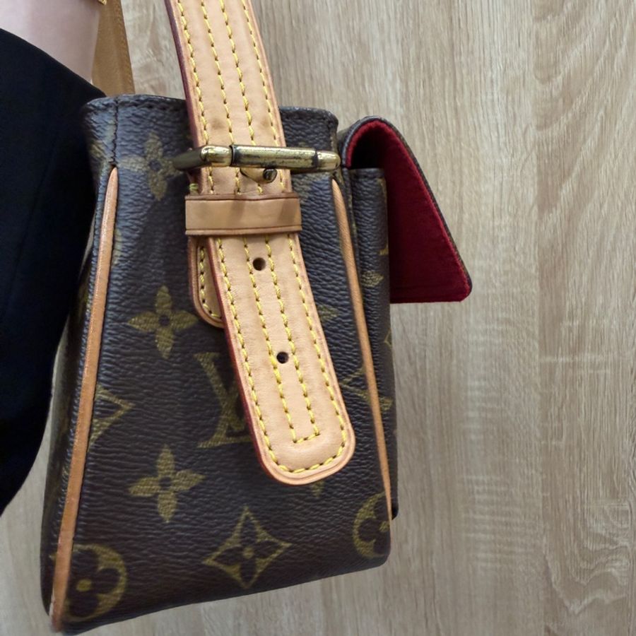 LV 原花金釦Viva Cite MM手提肩背包M51164-4