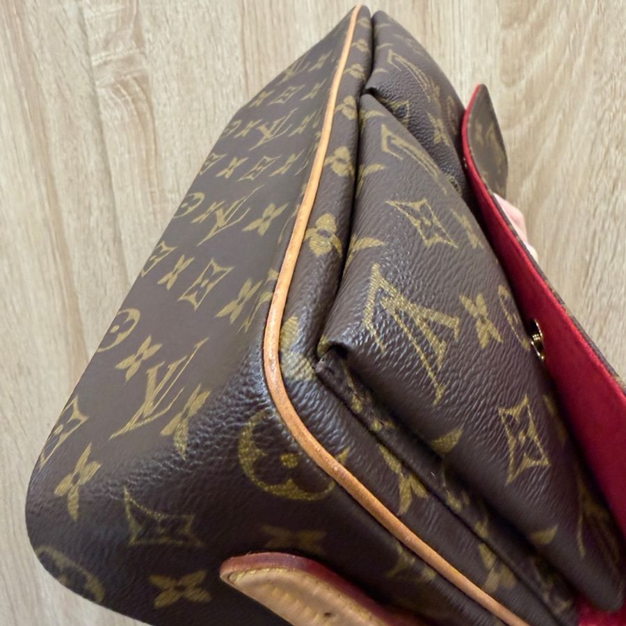 LV 原花金釦Viva Cite MM手提肩背包M51164-10