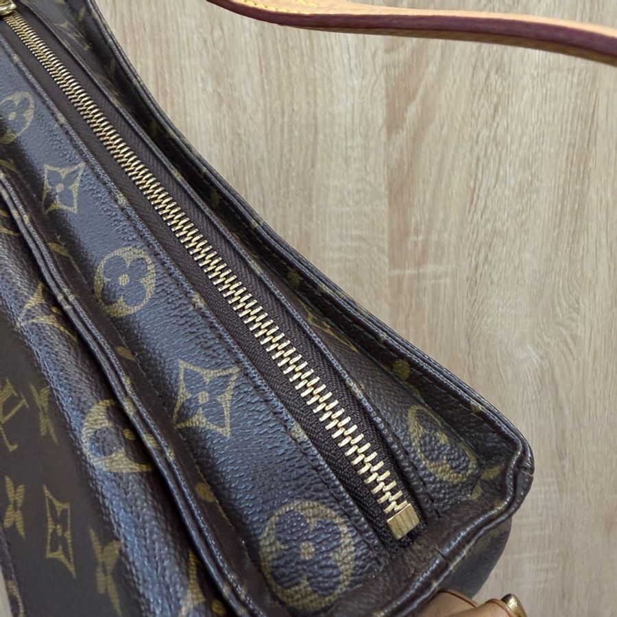 LV 原花金釦Viva Cite MM手提肩背包M51164-21
