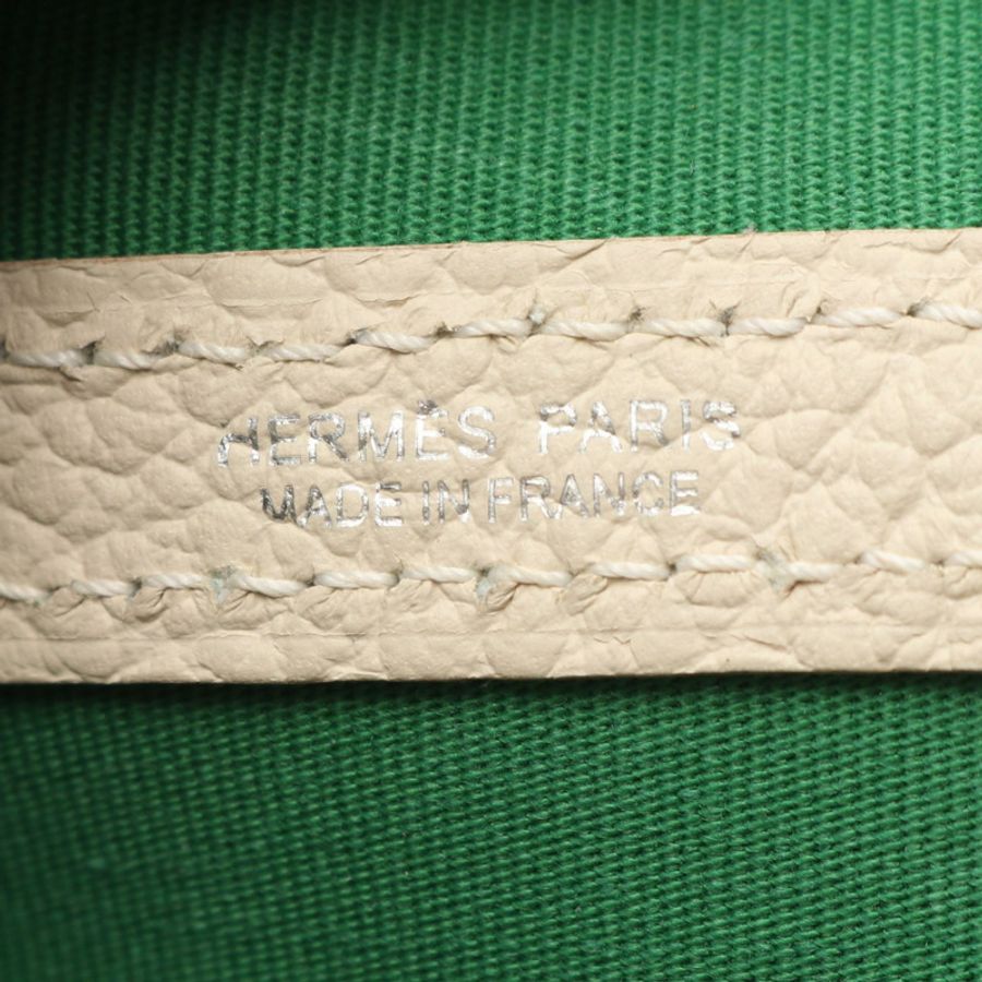愛馬仕 Garden party PM 手提包 X Toile officier 皮革竹纖維帆布 SHW-3