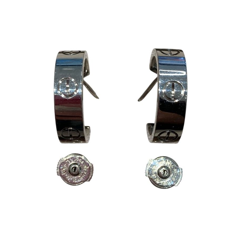 CARTIER 卡地亞 LOVE HOOP 耳環 18K白金-1