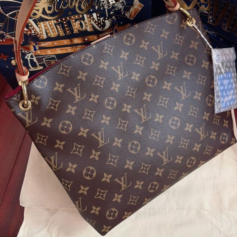 近新品 路易威登/Louis Vuitton 芯片款Graceful小號老花肩背包-7