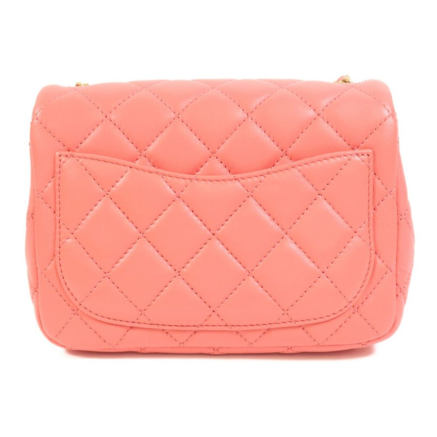 LOUIS VUITTON 羊皮皮革Mini Classic 17金扣鏈帶肩背袋-1