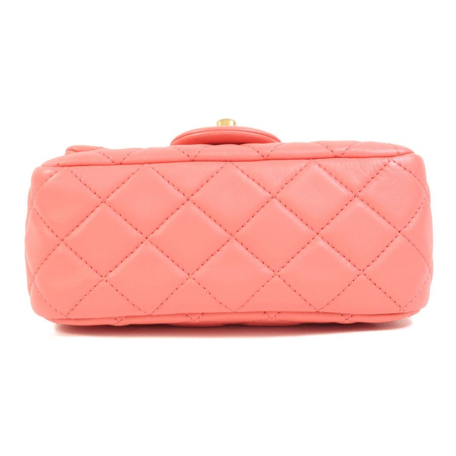 LOUIS VUITTON 羊皮皮革Mini Classic 17金扣鏈帶肩背袋-3
