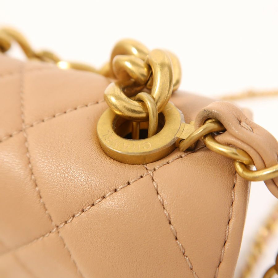 CHANEL 牛皮皮革2 Way Shoulder Bag金扣手挽肩背兩用袋-16