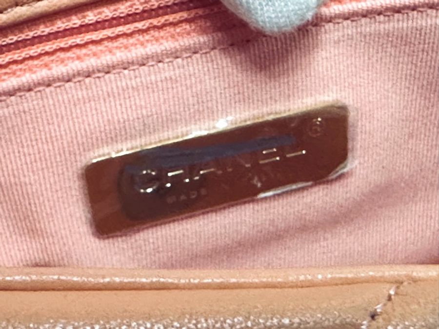 全新 CHANEL 成色基本全新 粉金19bag小號肩背斜背包26*16*7.5 配件塵袋-9