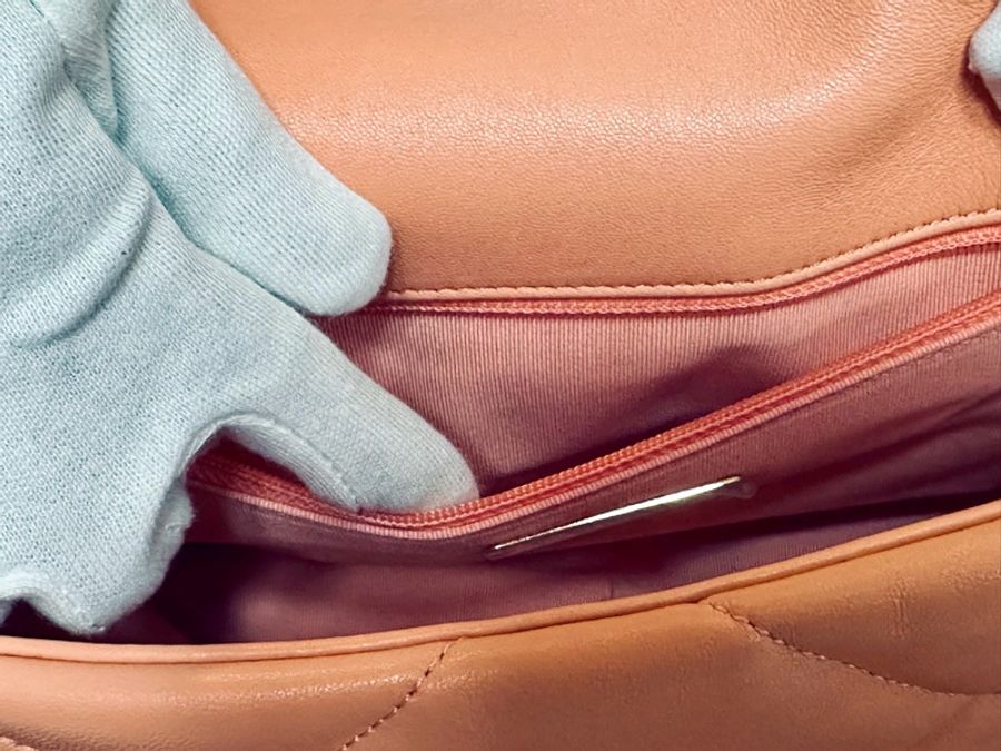 全新 CHANEL 成色基本全新 粉金19bag小號肩背斜背包26*16*7.5 配件塵袋-14
