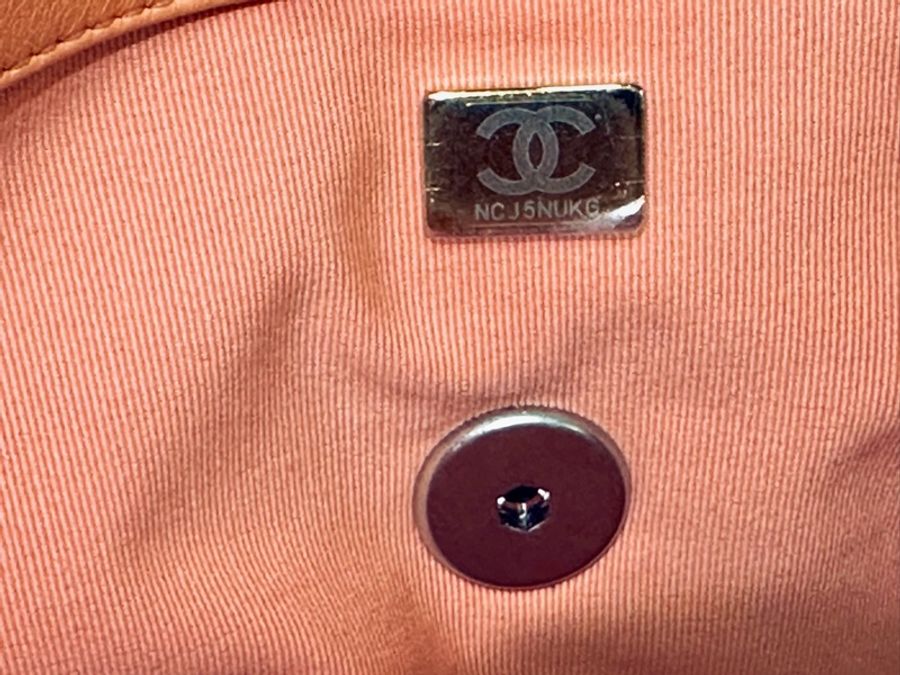 全新 CHANEL 成色基本全新 粉金19bag小號肩背斜背包26*16*7.5 配件塵袋-15