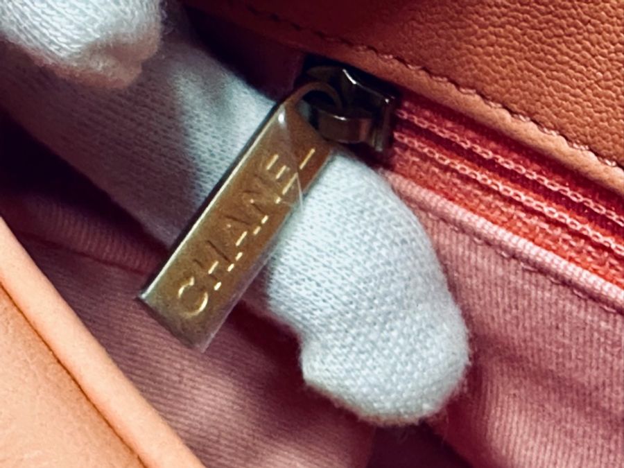 全新 CHANEL 成色基本全新 粉金19bag小號肩背斜背包26*16*7.5 配件塵袋-17
