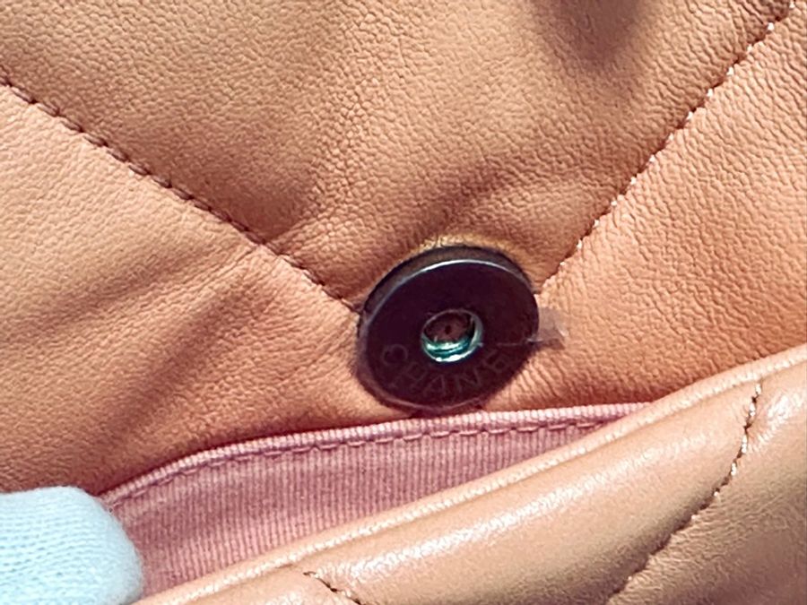 全新 CHANEL 成色基本全新 粉金19bag小號肩背斜背包26*16*7.5 配件塵袋-22