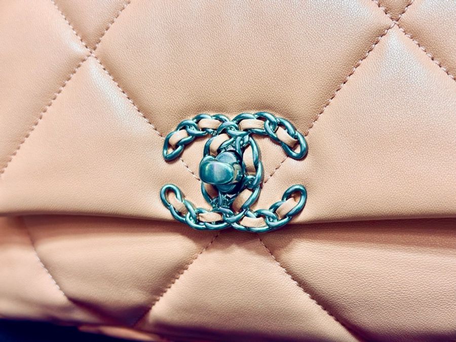 全新 CHANEL 成色基本全新 粉金19bag小號肩背斜背包26*16*7.5 配件塵袋-27