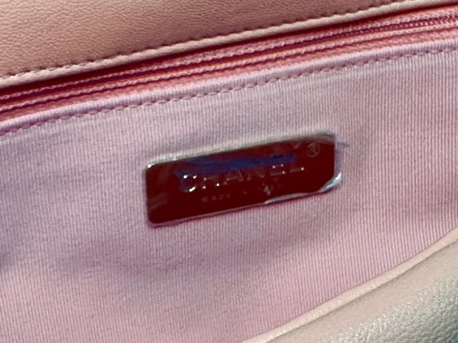 全新 CHANEL 成色基本全新 粉金19bag小號肩背斜背包26*16*7.5 配件塵袋-29