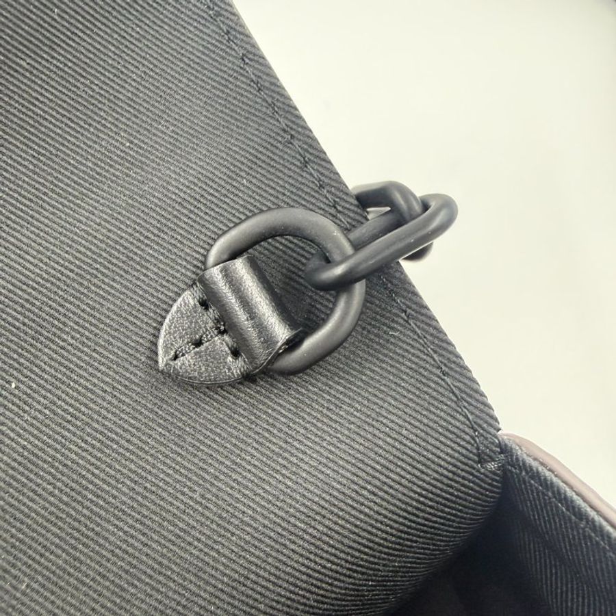 Louis Vuitton -原花拚黑色牛皮Steamer插釦斜背包-20