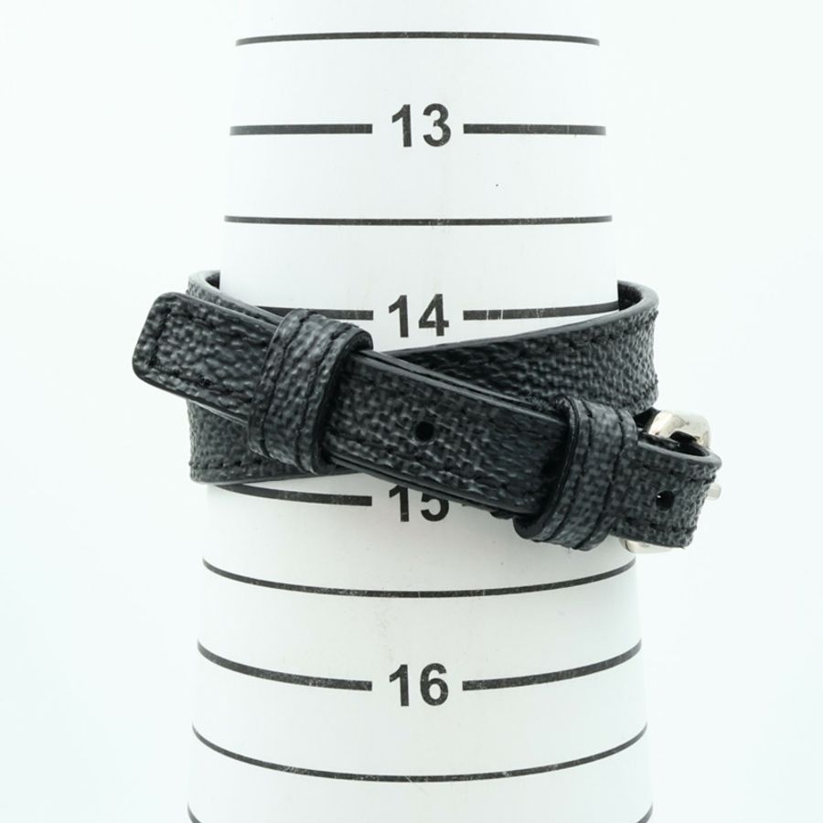 LOUIS VUITTON Damier Graphite Sign It Bracelet銀扣手鏈-12
