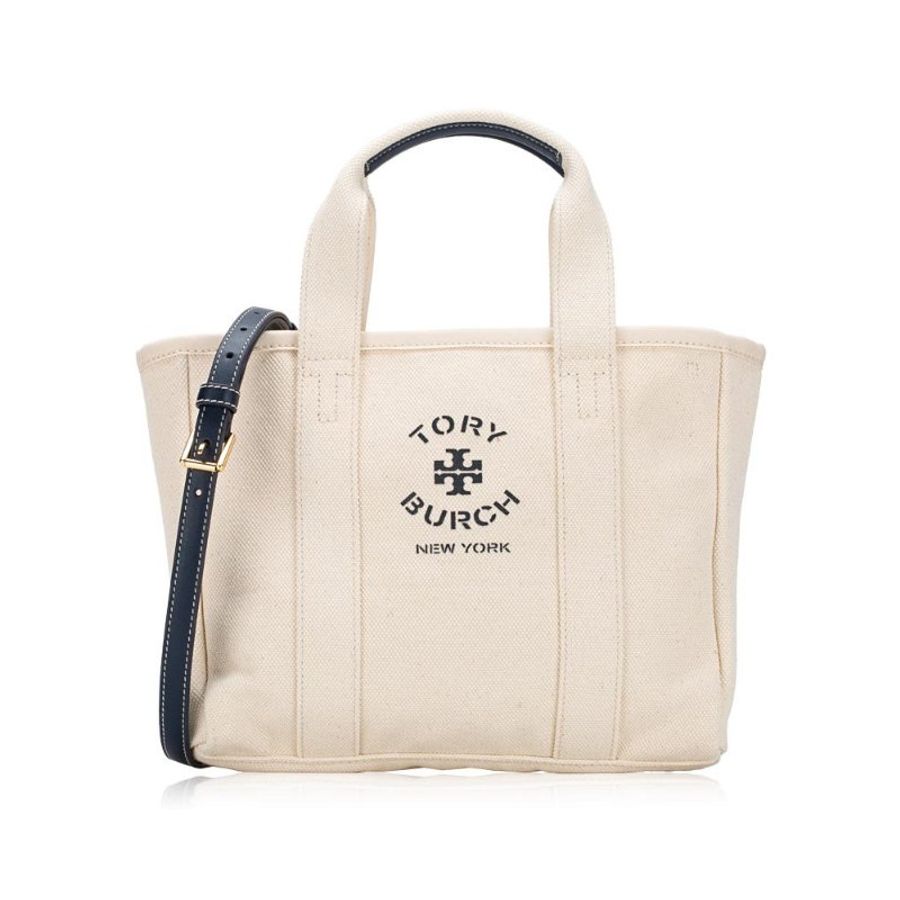 【TORY BURCH】素面帆布兩用包-白色-2