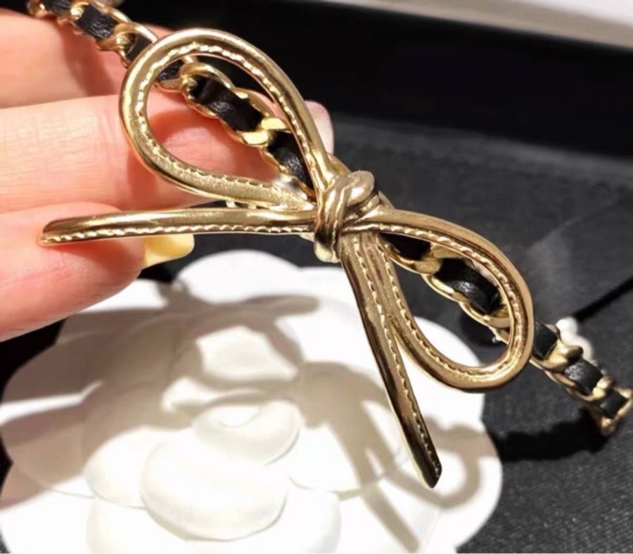【99.9新✨ 全網最低價!】稀有 CHANEL 香奈兒 22年款 金屬蝴蝶結珍珠拼接 choker 項鍊(原價$12000港幣)-7