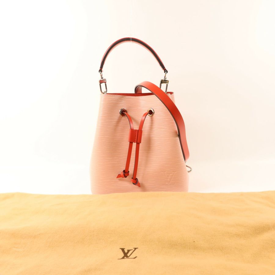 LOUIS VUITTON Epi Neo Noe BB銀扣手挽肩背兩用袋/Rose Ballerine-16