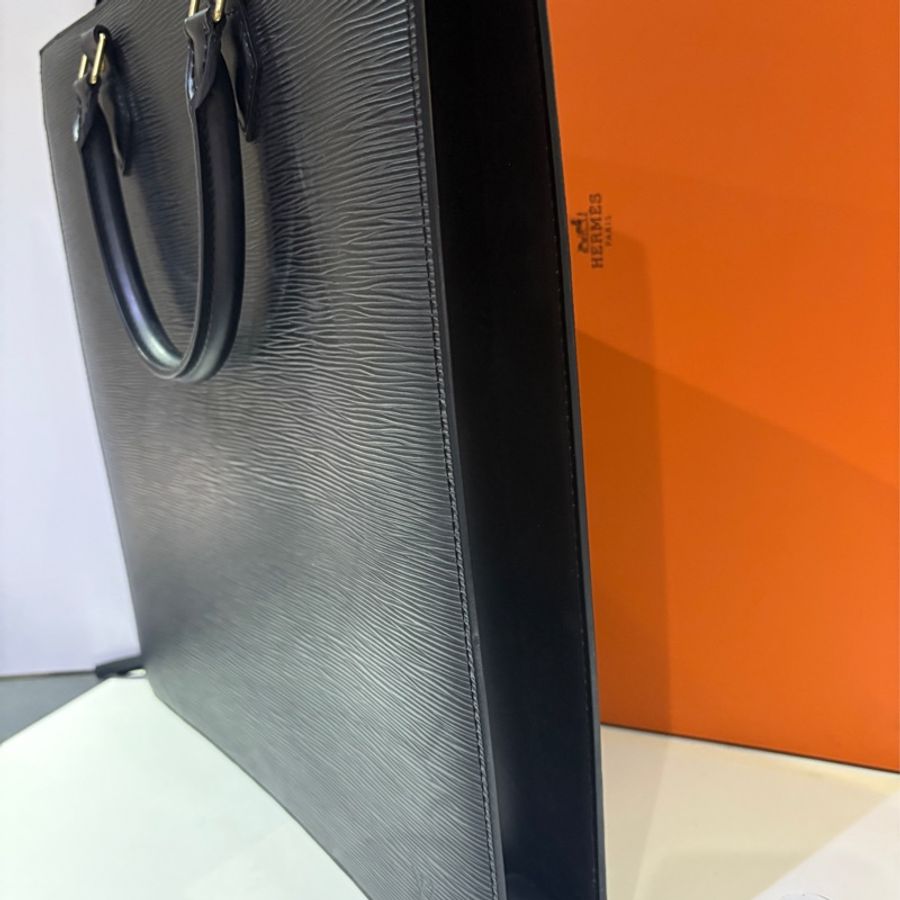 Louis Vuitton black Epi Leather Sac Plat PM Bag 手提公事包-8