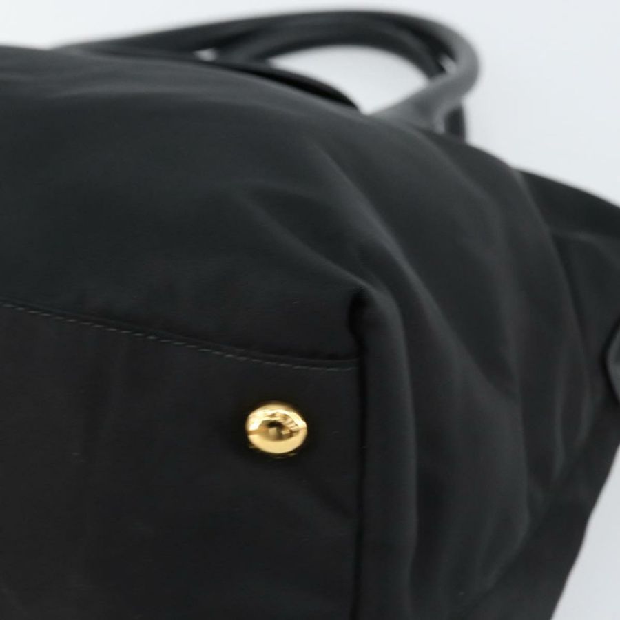 【日本直送】PRADA 尼龍手提包 黑色 金色 正品 148636-7
