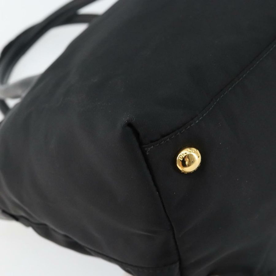 【日本直送】PRADA 尼龍手提包 黑色 金色 正品 148636-16