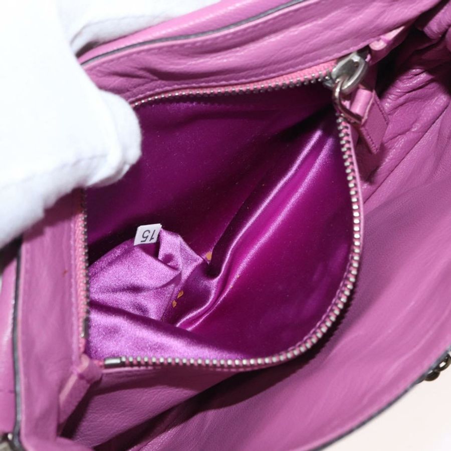 【日本直送】PRADA 鏈條包 皮革 銀紫色 正品 148623V-23