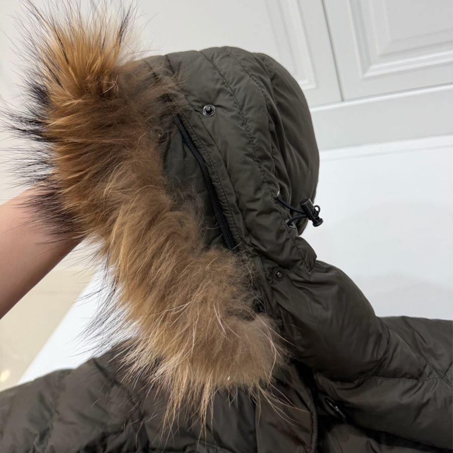 moncler GENE GIUBBOTTO 貉子毛 橄欖綠 羽絨 羽絨外套 防風外套 夾克 外套-14