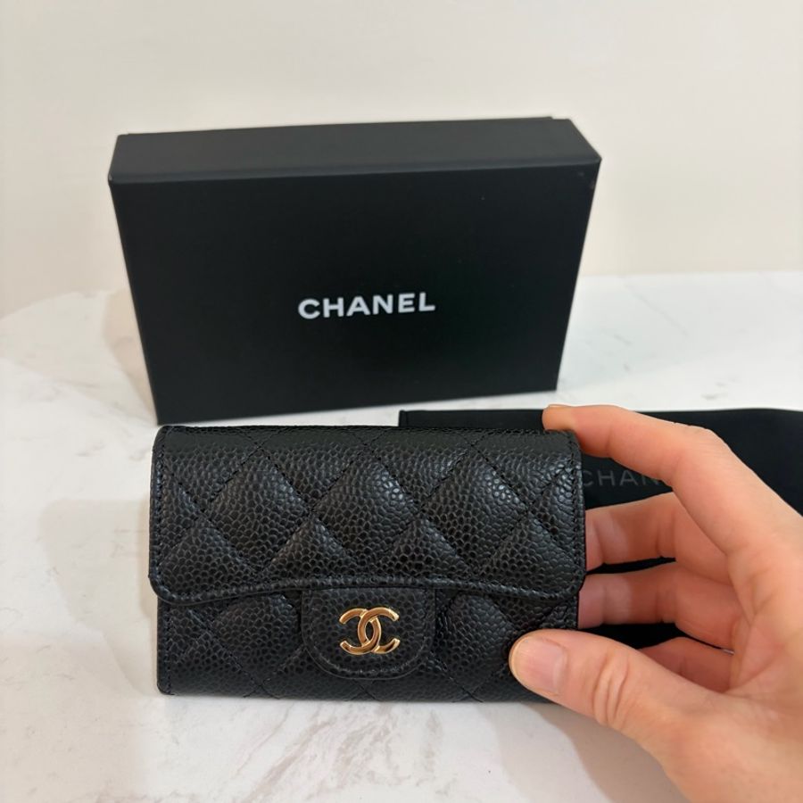 CHANEL 經典單層卡包荔枝牛皮-8