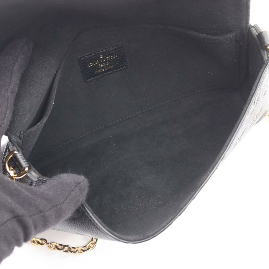 路易威登 Pochette Felice 鏈條單肩斜背包 M82477 黑色皮革-2