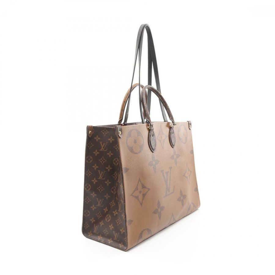 路易威登 On-the-go GM 單肩托特包 M45320 Monogram Giant 反向棕色-1