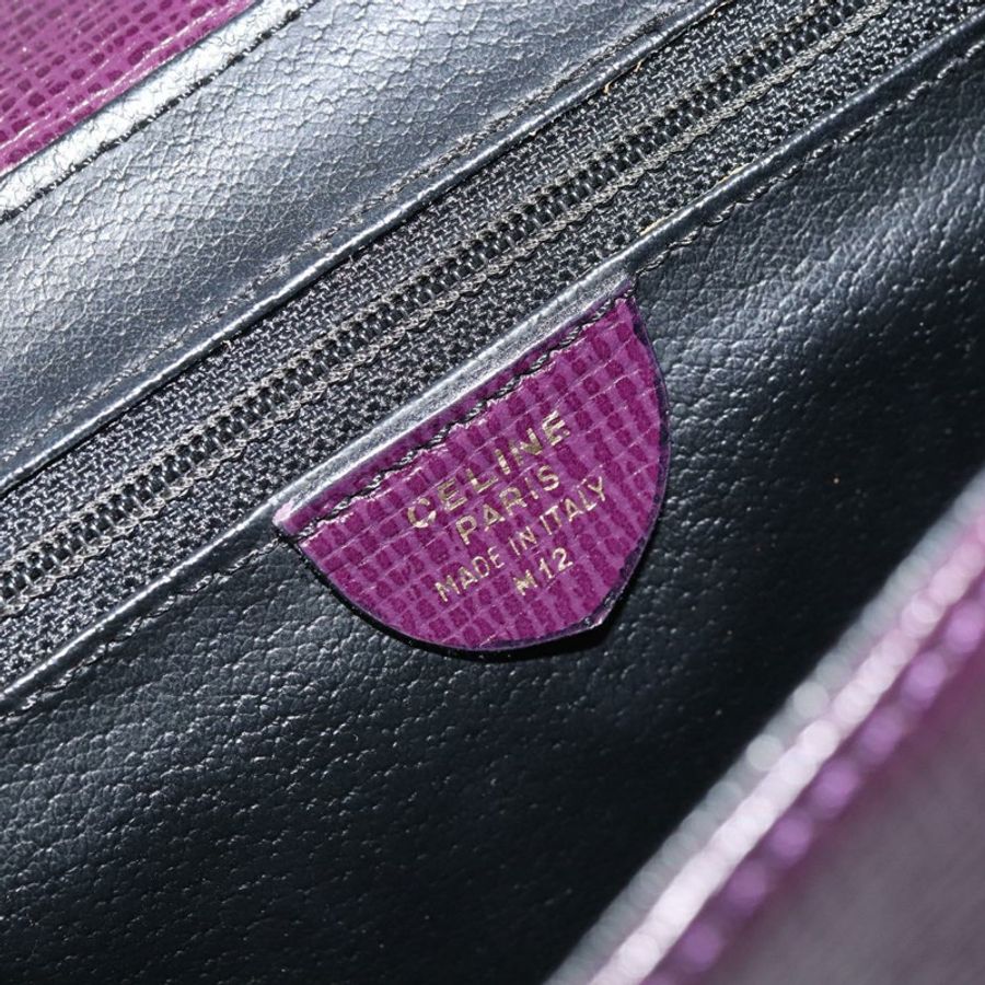 【日本直送】CELINE 圓背包 皮革 紫色 金色 正品 159845V-10
