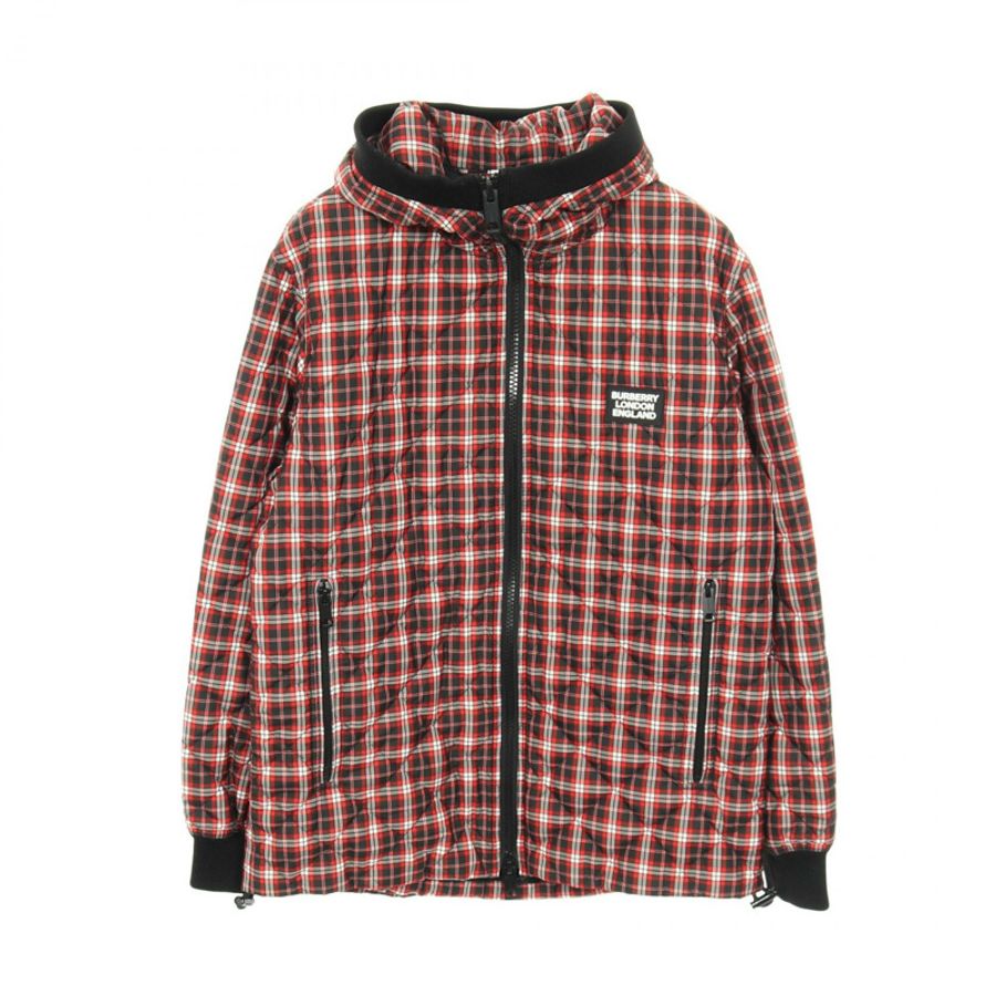 博柏利 (BURBERRY) 其他夾克 聚酯纖維 黑色 紅色 白色 二手 男士-0