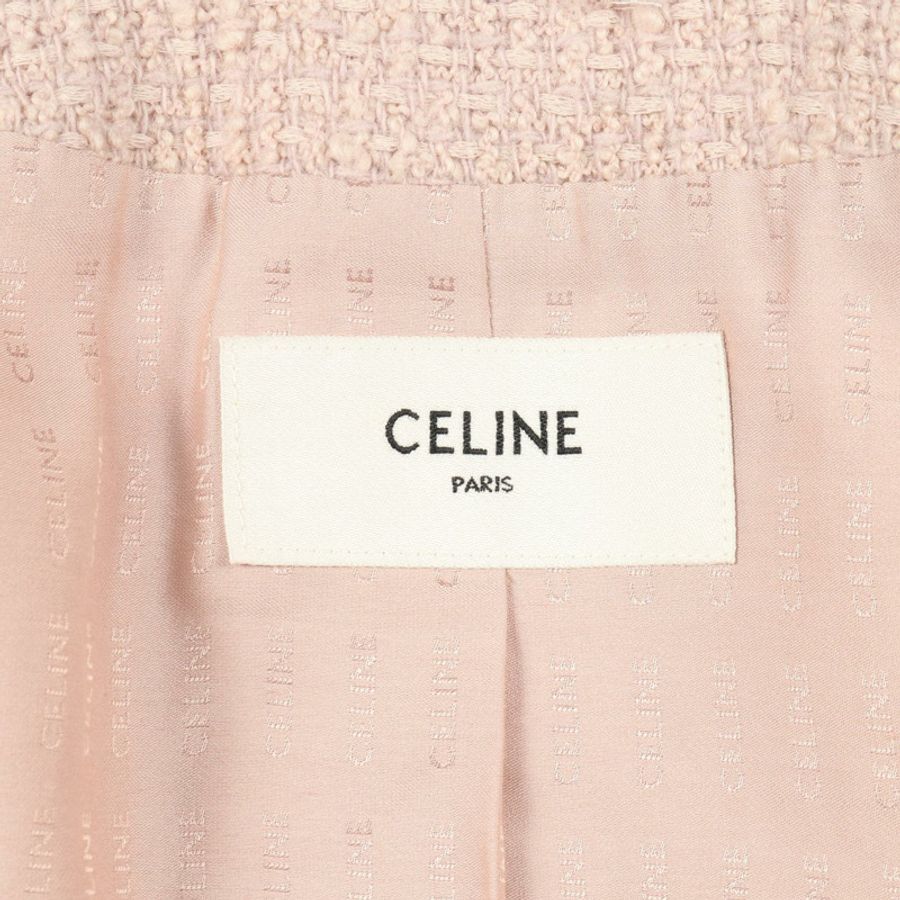 CELINE 無色羊毛外套 粉紅色 二手 女-2