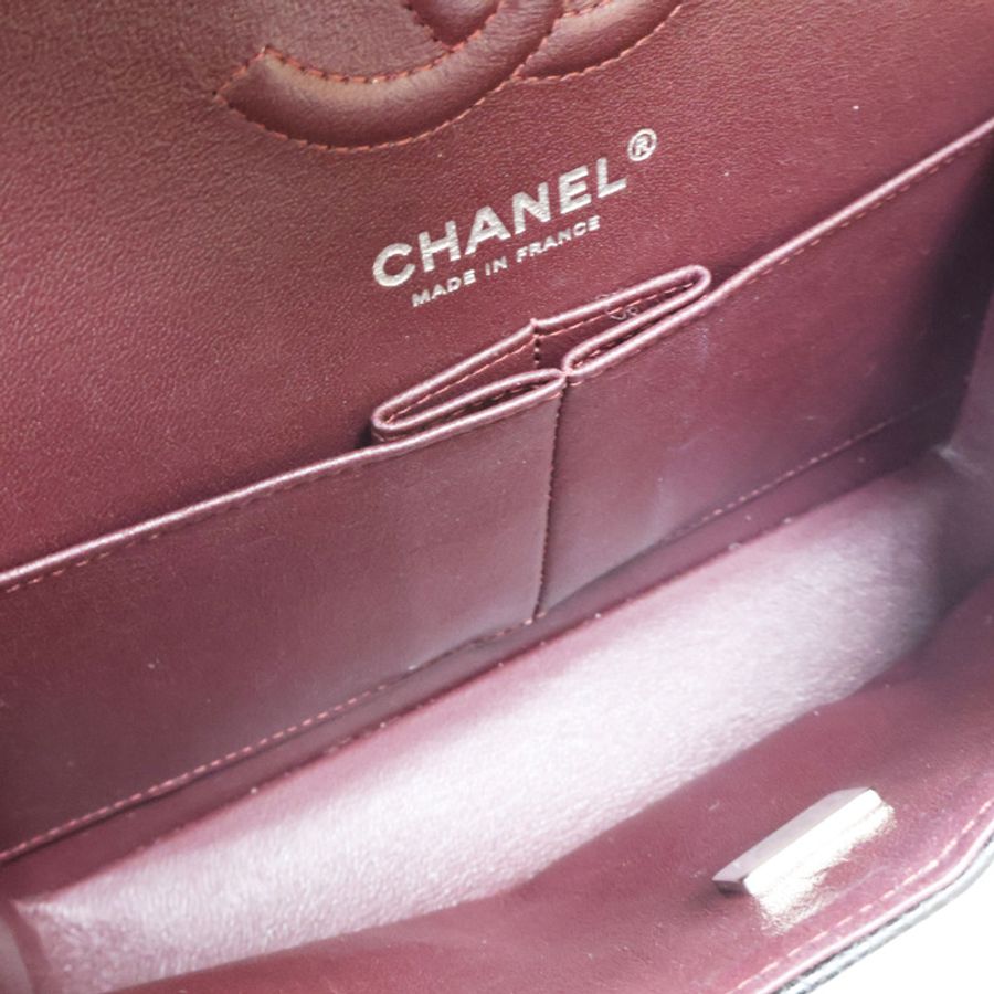 黑色菱形格紋 荔枝紋 皮革 Coco 23 鏈條肩帶 銀扣【CHANEL 香奈兒】 A01113-4