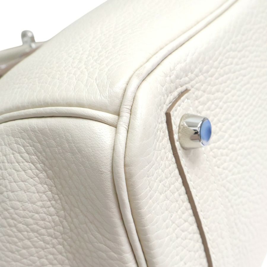奶昔白 Togo 牛皮 Birkin 30 柏金包 T刻銀扣【HERMES 愛馬仕】-11