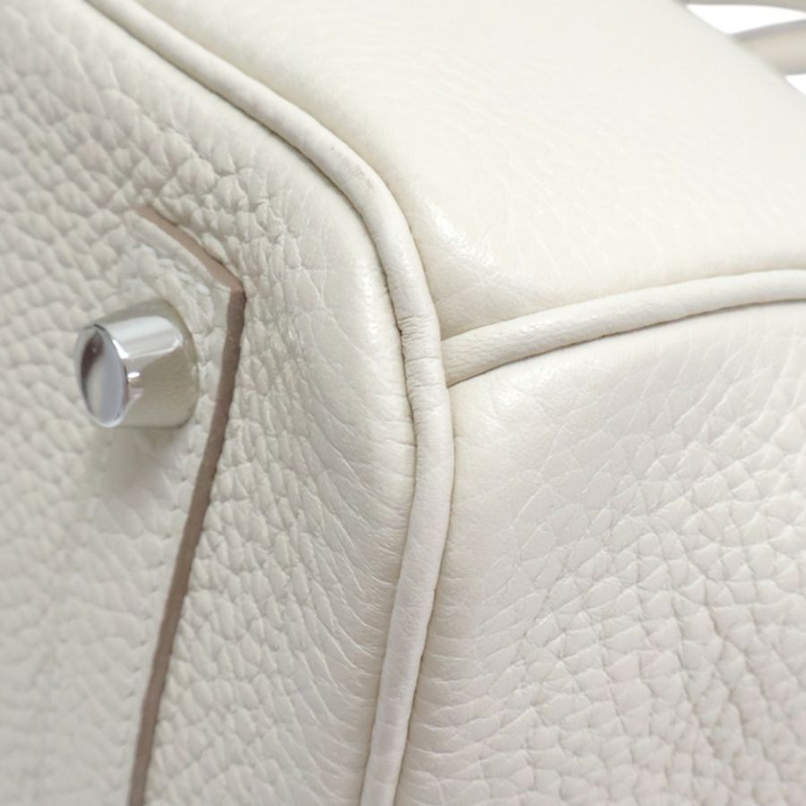 奶昔白 Togo 牛皮 Birkin 30 柏金包 T刻銀扣【HERMES 愛馬仕】-12