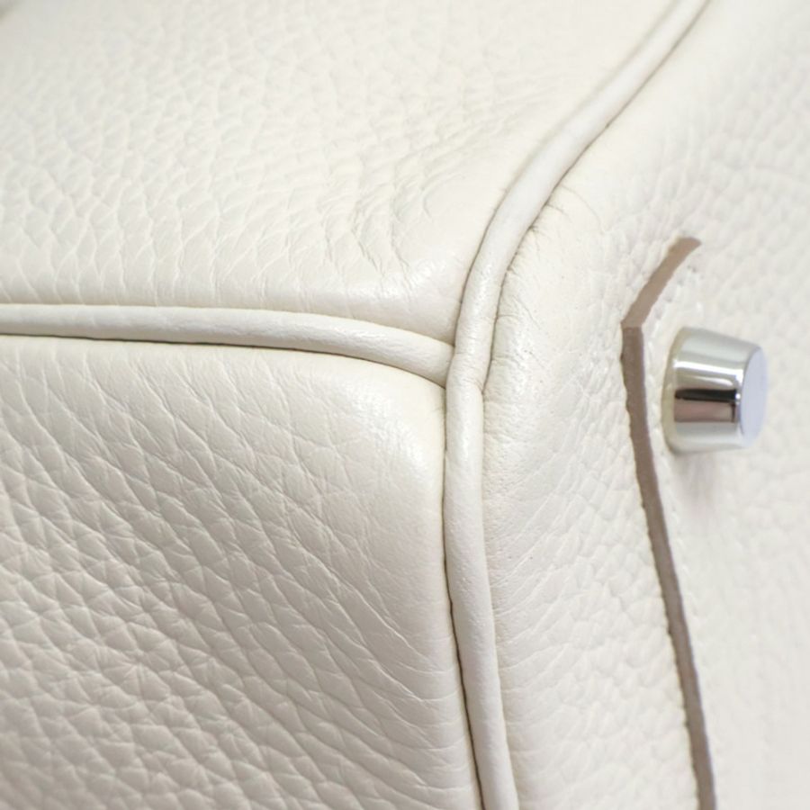 奶昔白 Togo 牛皮 Birkin 30 柏金包 T刻銀扣【HERMES 愛馬仕】-13